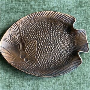 Old Dutch International Copper Fish-Shaped Candy Dish